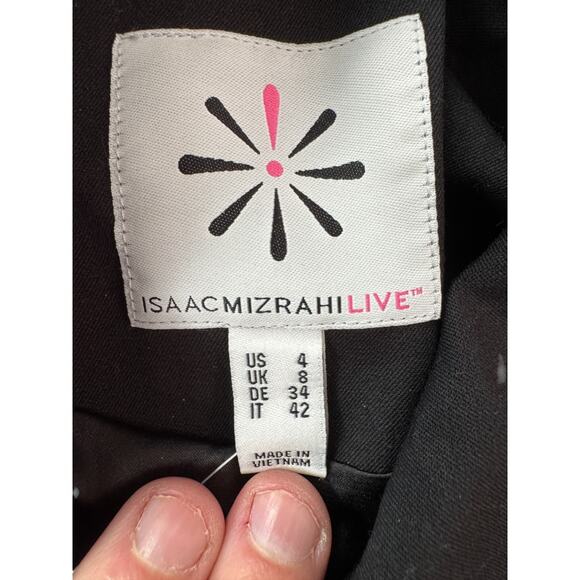 Isaac Mizrahi LIve! 24/7 Stretch Cropped Jacket with Pockets Pitch Black 4 NWOT - Picture 15 of 15
